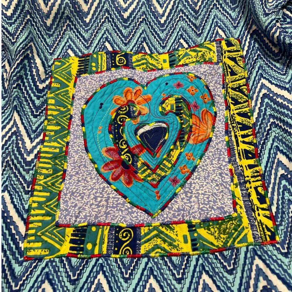 Westbrook Vintage Quilted Patchwork Heart Print J… - image 8